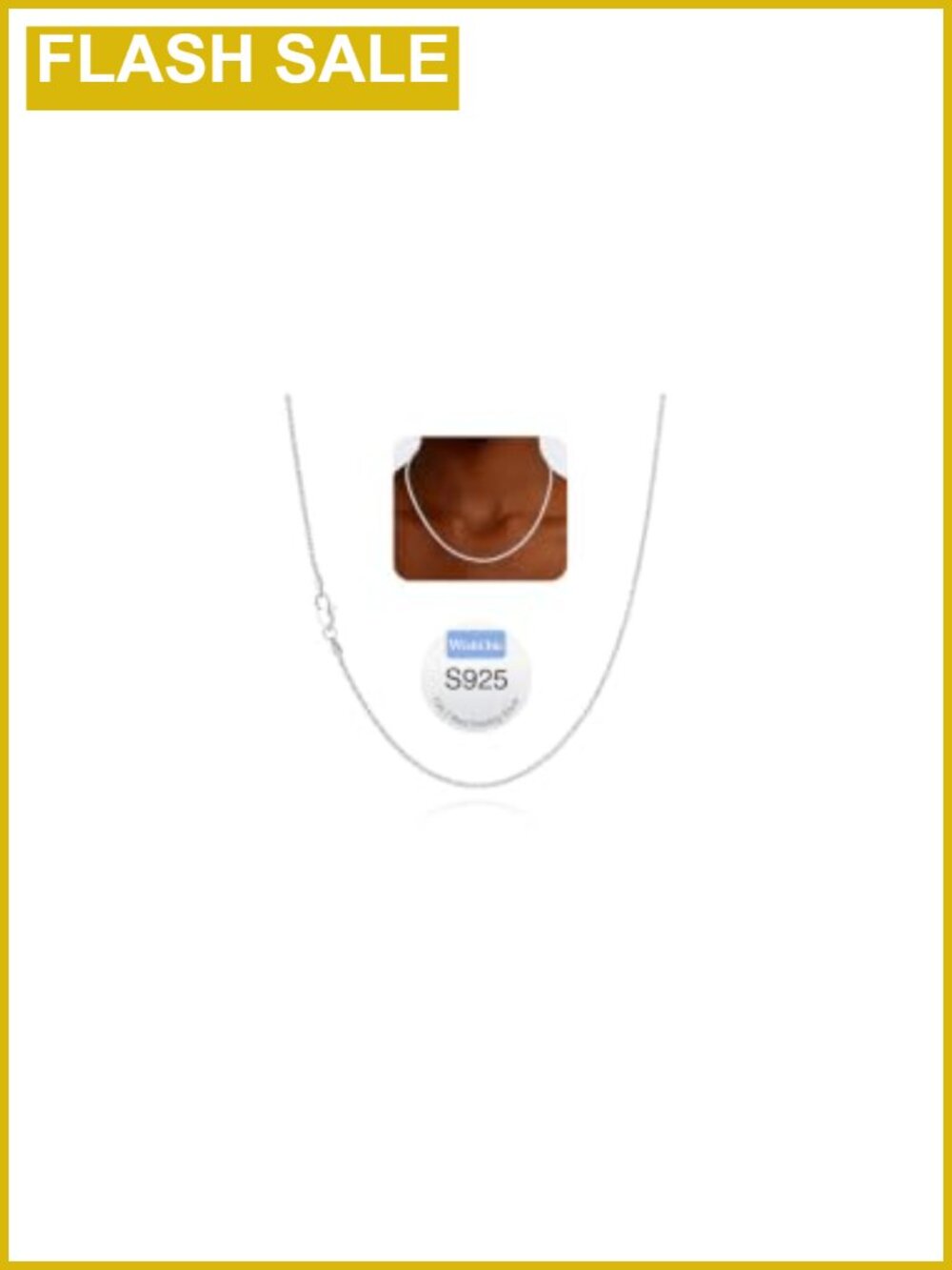 18K Gold Plated 925 Sterling Silver Rope Chain Necklace for Women Non Tarnish
